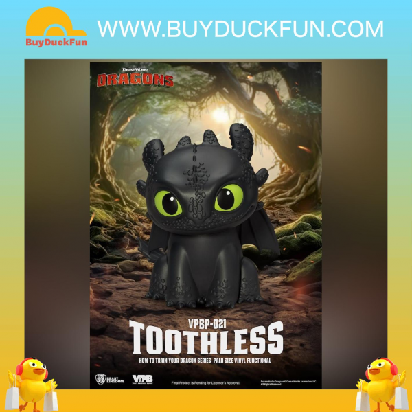 Beast Kingdom How to Train Your Dragon Series Palm Size Vinyl Functional Figurine - Toothless 馴龍記 無牙仔錢罌