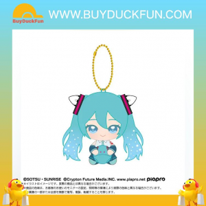 Bandai CHIBI SITING PLUSH MASCOT 初音未來 x 機動戰士高達00 迷你坐姿吊飾公仔