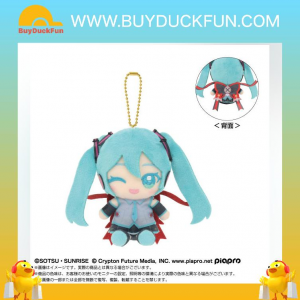 Bandai CHIBI SITING PLUSH MASCOT 初音未來 x 突擊高達機動型 迷你坐姿吊飾公仔